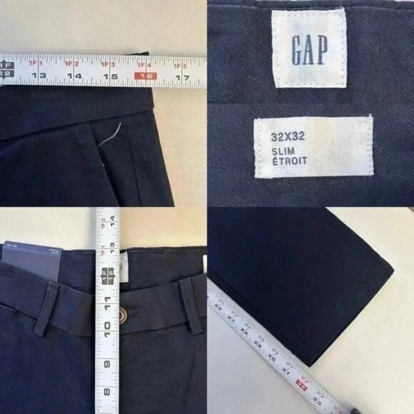 GAP Mens Pants Modern Slim Fit Chino Khakis GapFlex Navy Blue Size 32x32 NWT - Picture 11 of 15